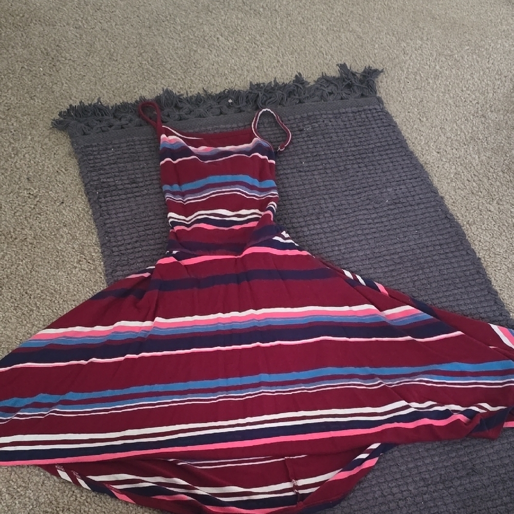 Striped Multicolor Kids Casual Dress